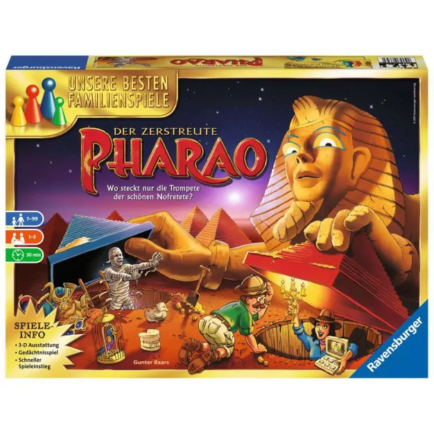 Der zerstreute Pharao - Karton