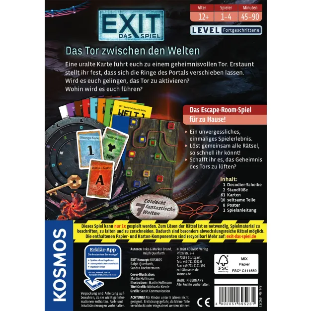 Exit - Das Spiel: Das Tor zwischen den Welten - Rückansicht