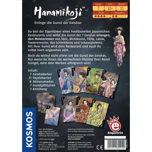 Hanamikoji: Erringe die Gunst der Geishas