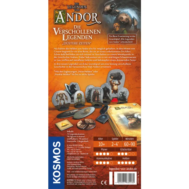 Die Legenden von Andor: Die verschollenen Legenden "Düstere Zeiten" - Rückansicht