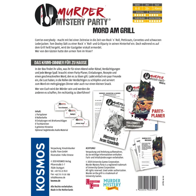 Murder Mystery Party: Mord am Grill - Rückansicht