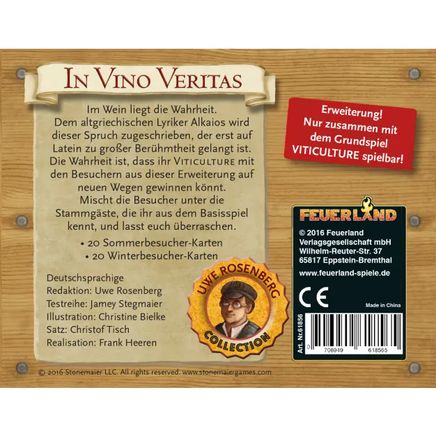 Viticulture: In Vino Veritas - Rückansicht